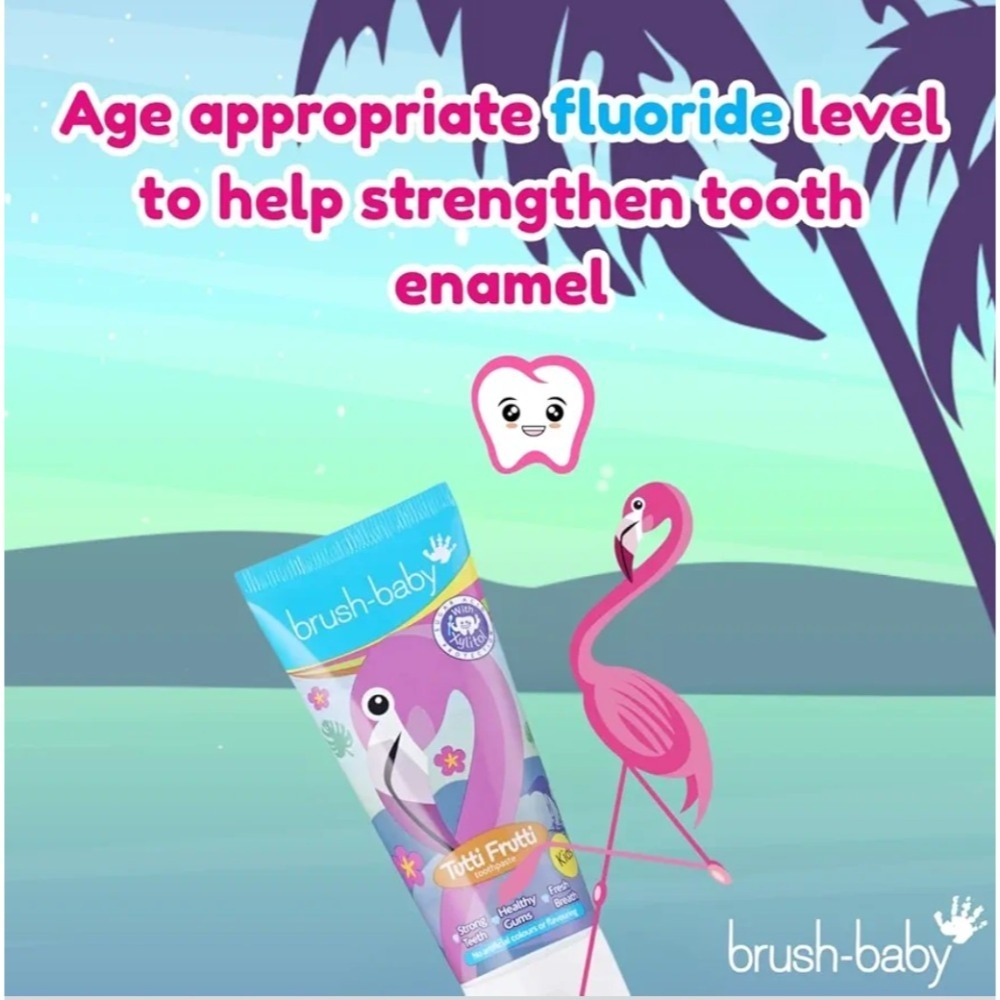 （正品）歐洲原裝Brush Baby兒童牙膏3條組(適合3歲以上幼童)-細節圖5