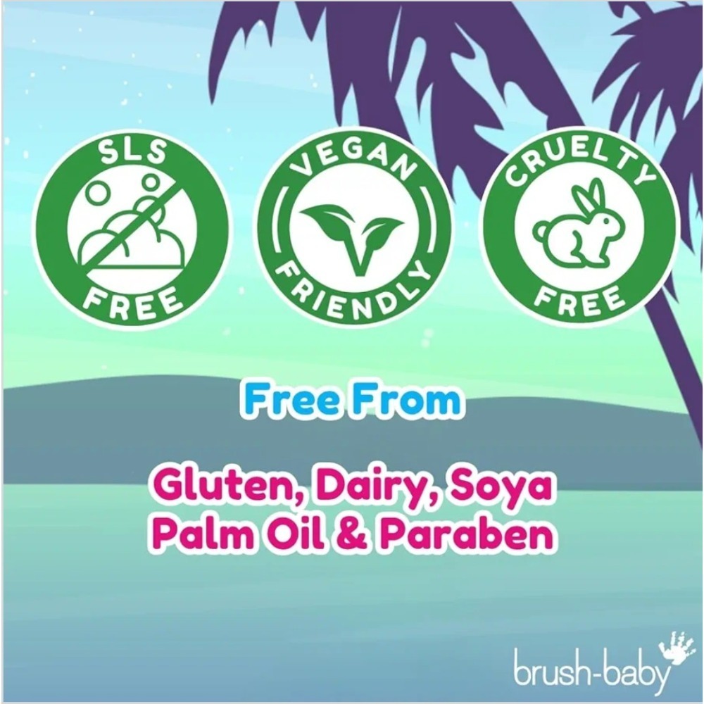 （正品）歐洲原裝Brush Baby兒童牙膏3條組(適合3歲以上幼童)-細節圖6