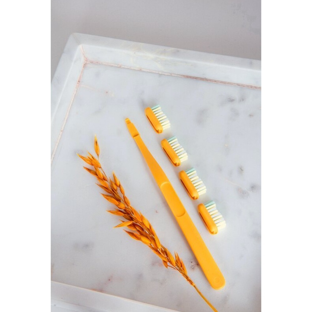 （正品）北歐挪威Jordan替換式軟毛刷頭Jordan 1支牙刷柄+4個替換刷頭-細節圖3