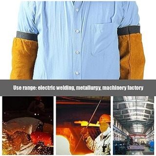 防火袖套 牛皮袖套 防燙袖套 長袖套 防護袖套 電焊皮套 電焊袖套 氬焊 電焊防火手套 切割機 焊切防護袖套 防火花-細節圖5