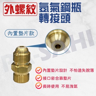 氬氣鋼瓶 轉接頭 氬氣錶轉接頭 外螺紋 接頭 鋼瓶接頭 氬焊用轉接頭 氬焊接頭 CO2加熱錶 TIG氬焊氬氣錶轉接頭-細節圖3