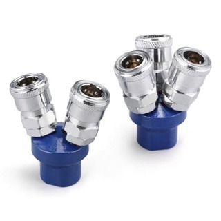 快速接頭 空壓快速接頭 空壓接頭 直二通 直三通 直四通 直五通 空壓機接頭  鐵製 加厚升級 空壓機零件-細節圖3