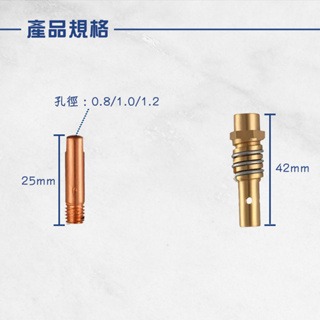 15AK 無氣保焊槍零件 CO2 NBC MIG無氣體保護電焊機 無氣保焊機 歐式 CO2焊槍 TIP 火嘴 電極-細節圖4