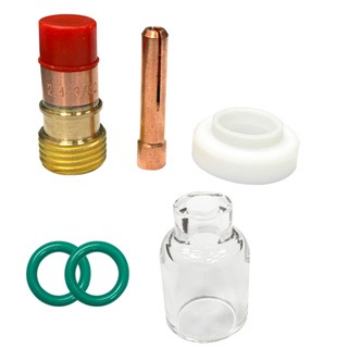 小型過濾式透明杯 石英杯 氬焊配件 氬焊機 透明杯 銅束 銅束座 WP171826 氬焊槍-細節圖2