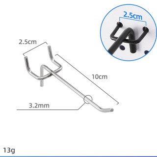 洞洞板掛鈎 鐵線洞洞勾 掛勾 手機展示架多孔板掛鉤 展示商品鉤 超市掛鉤 掛勾 洞板掛勾 收納掛勾 五金工具收納板掛勾-細節圖4