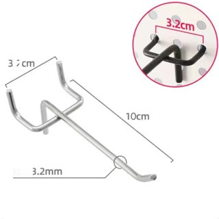 洞洞板掛鈎 鐵線洞洞勾 掛勾 手機展示架多孔板掛鉤 展示商品鉤 超市掛鉤 掛勾 洞板掛勾 收納掛勾 五金工具收納板掛勾-規格圖5
