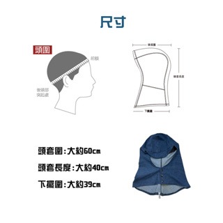 電焊頭套 電焊面罩 工作帽 披肩 牛仔布 面罩頭套 電銲面罩 面罩頭套 電焊帽 焊接頭套 透氣頭套 頭罩 工作頭套-細節圖3