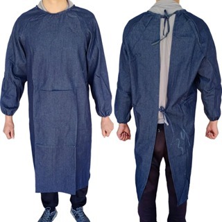 圍裙工作服 工作圍裙 圍裙廚房 圍裙加大 牛仔圍裙 工作服 電焊圍裙 圍裙 工作服長袖 防油圍裙 工業風圍裙牛仔布圍裙-細節圖4