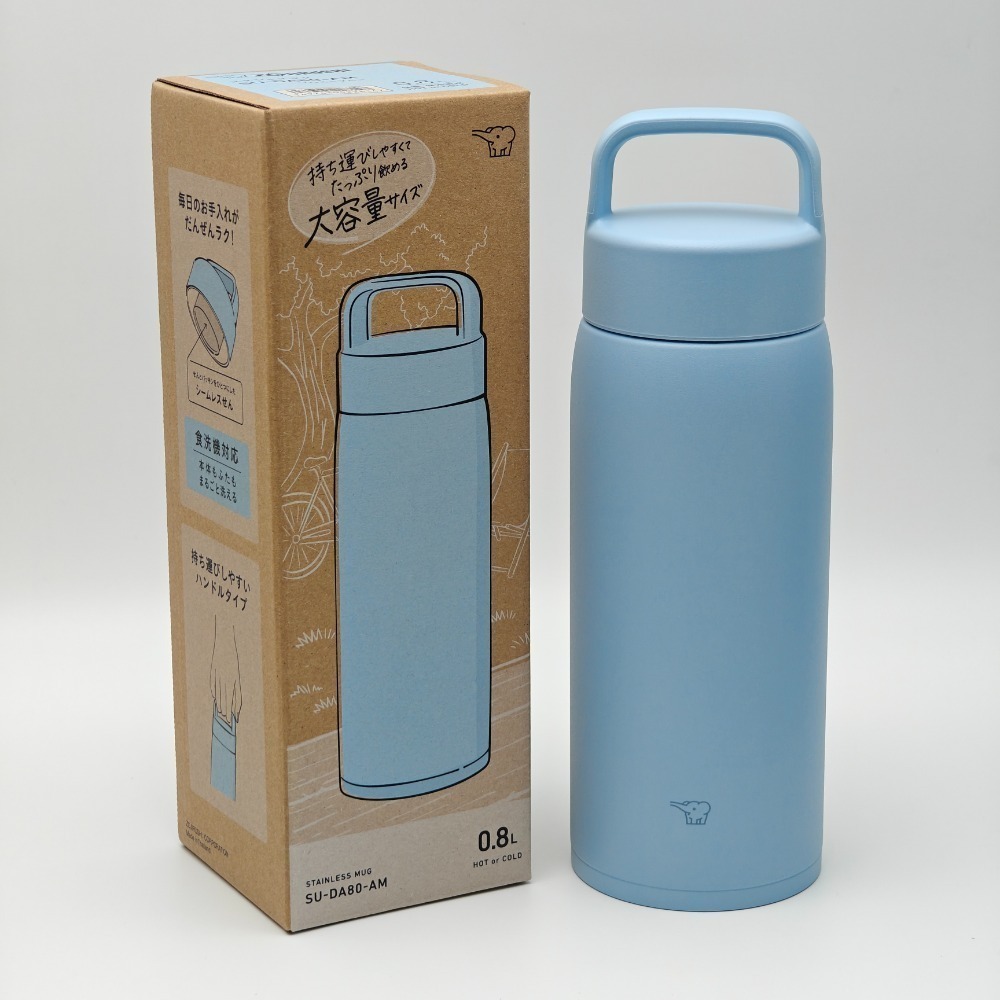 ZOJIRUSHI 象印不銹鋼真空吊環保溫杯 象印保溫瓶 800ml 1000ml SU-DA80 SU-DA100-規格圖8