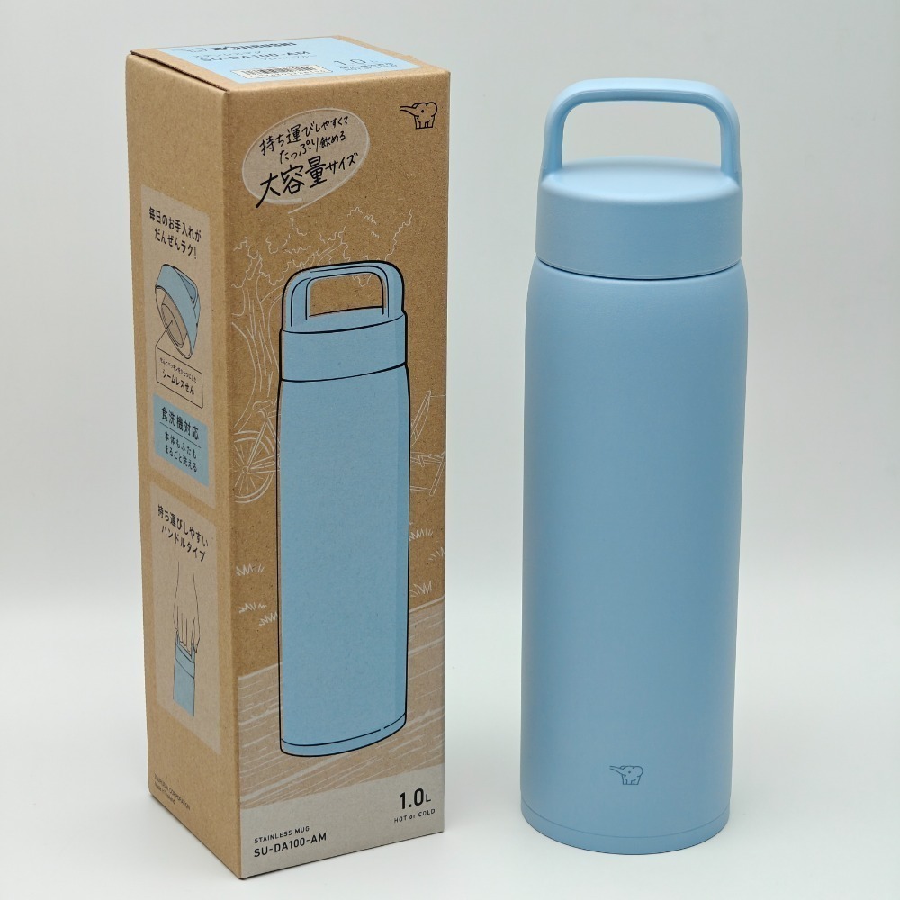 ZOJIRUSHI 象印不銹鋼真空吊環保溫杯 象印保溫瓶 800ml 1000ml SU-DA80 SU-DA100-規格圖8