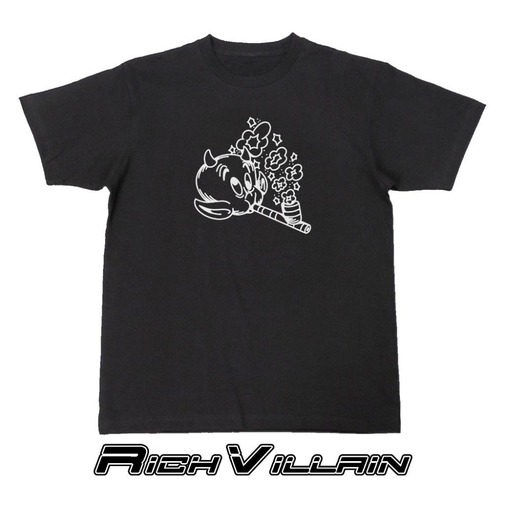 ⚜️ 台灣現貨 美式小惡魔簡約插畫 短T 純棉 短袖 T恤 寬鬆上衣-細節圖3