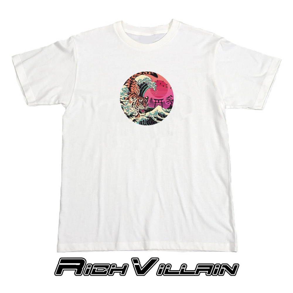 ⚜️ 台灣現貨 🌊日式浮世繪海浪 老虎款 短T 純棉 短袖 T恤 寬鬆上衣-細節圖4