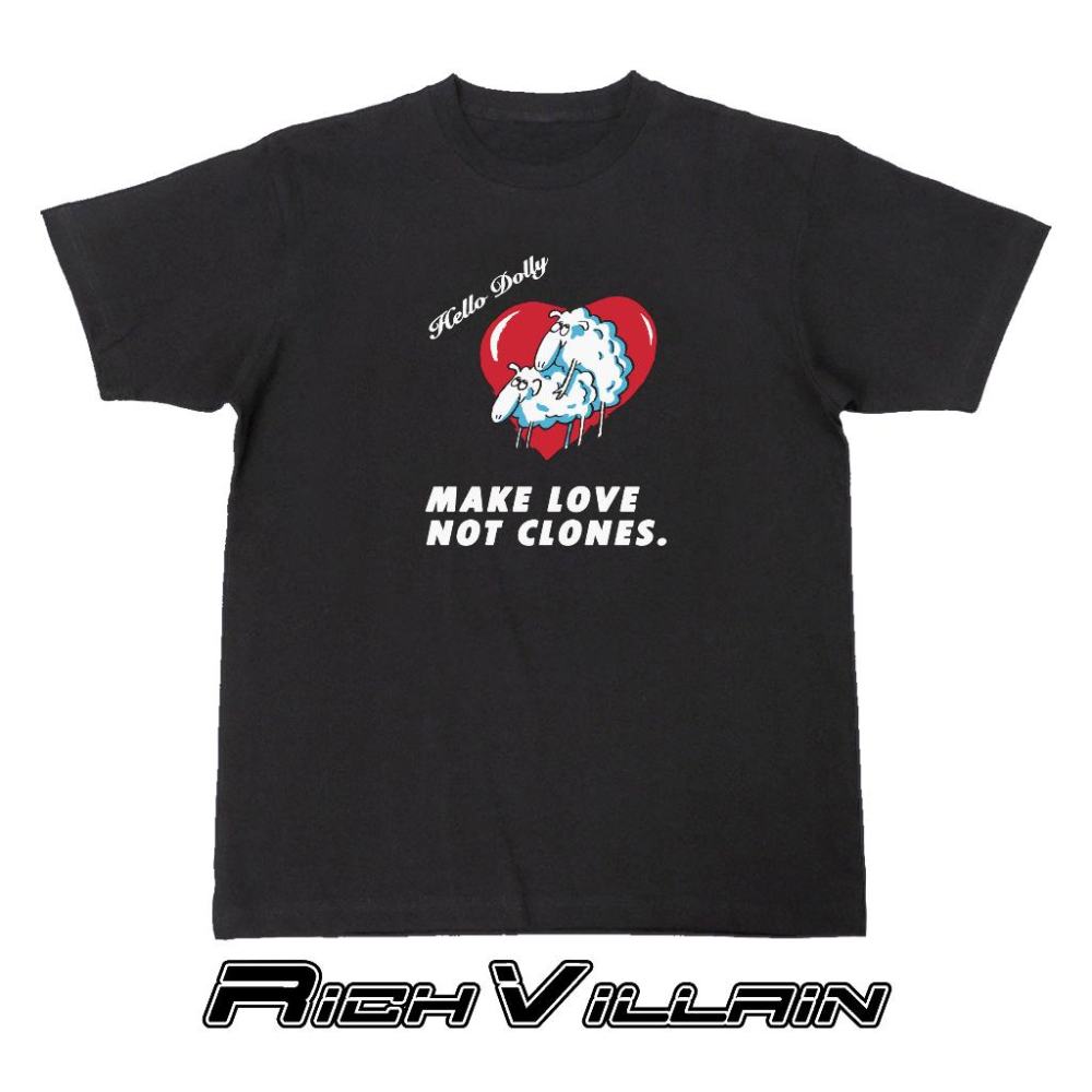 ⚜️ 台灣現貨 愛愛綿羊 印花 歐美潮流插畫 TEE 純棉 短袖 T恤 寬鬆上衣 男女上衣-細節圖3