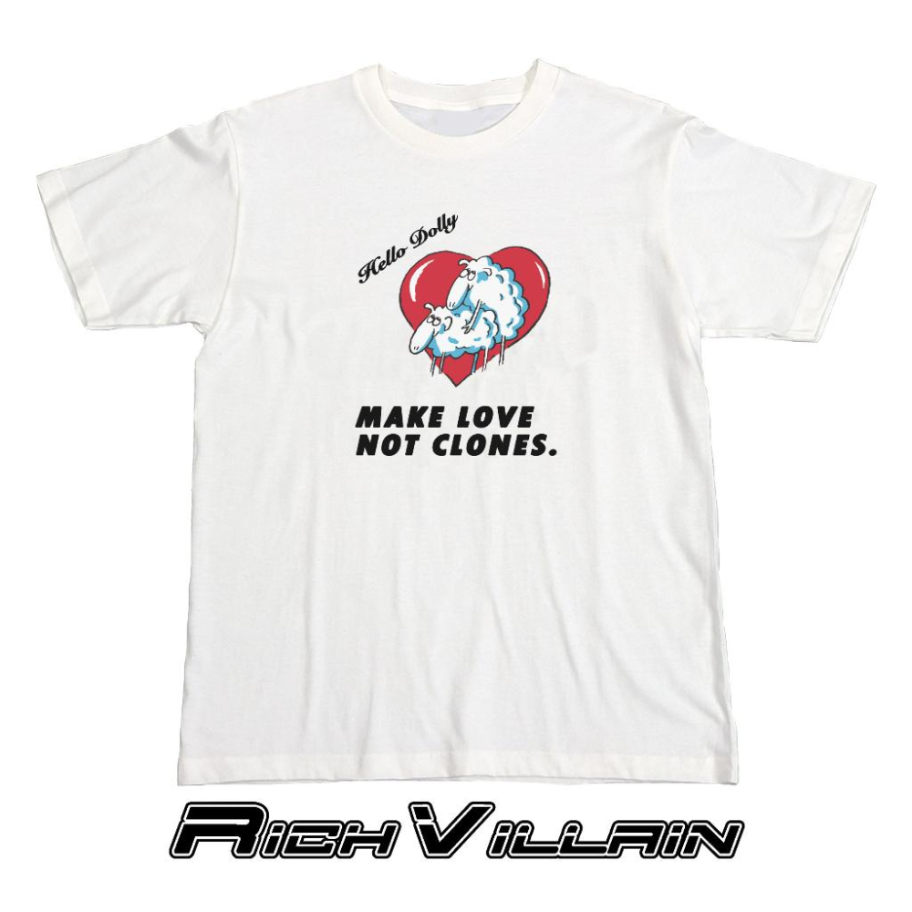 ⚜️ 台灣現貨 愛愛綿羊 印花 歐美潮流插畫 TEE 純棉 短袖 T恤 寬鬆上衣 男女上衣-細節圖4