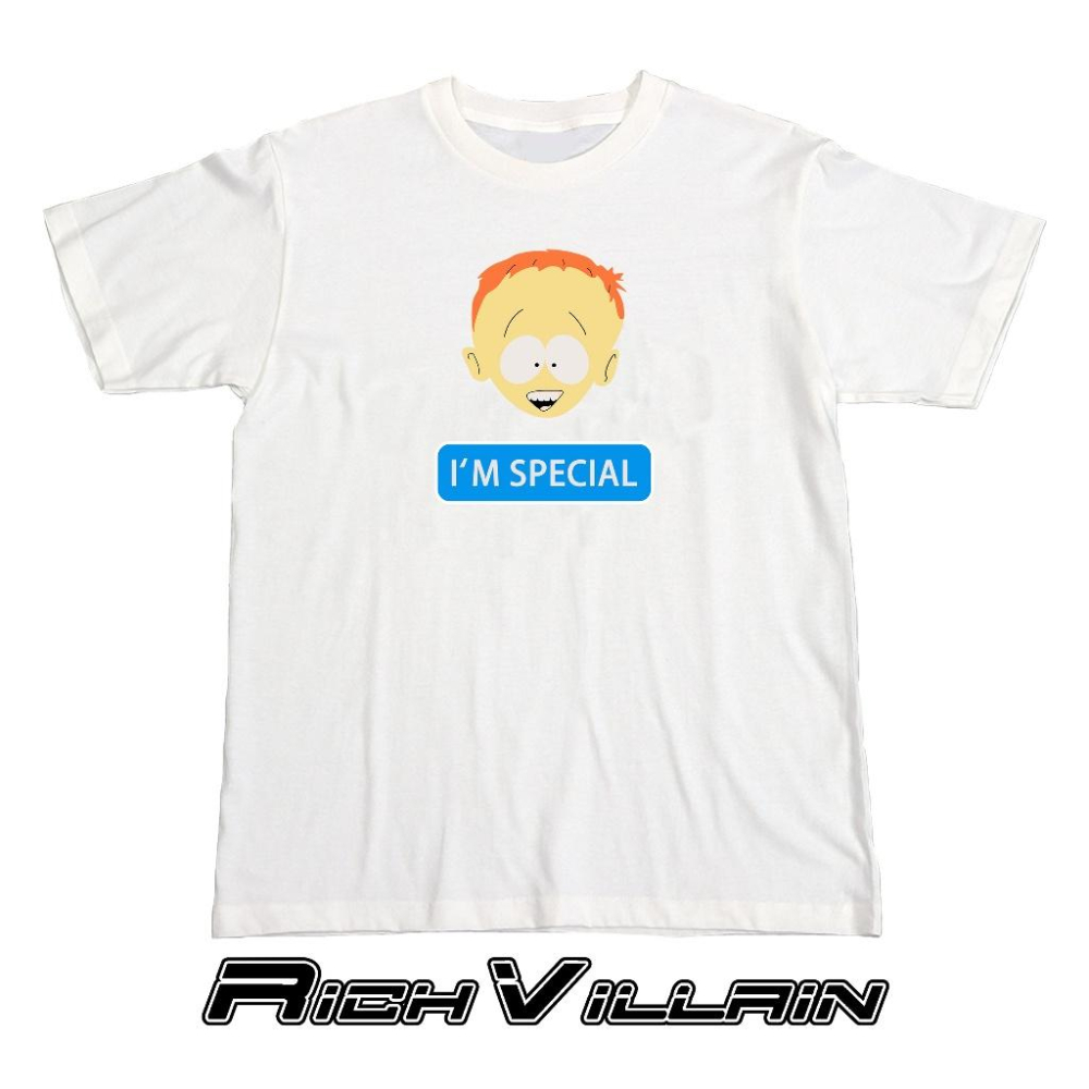 ⚜️ 台灣現貨 我很特別 殘障提米 南方四賤客 T-shirt 純棉 短袖 T恤 寬鬆上衣 男女上衣-細節圖5