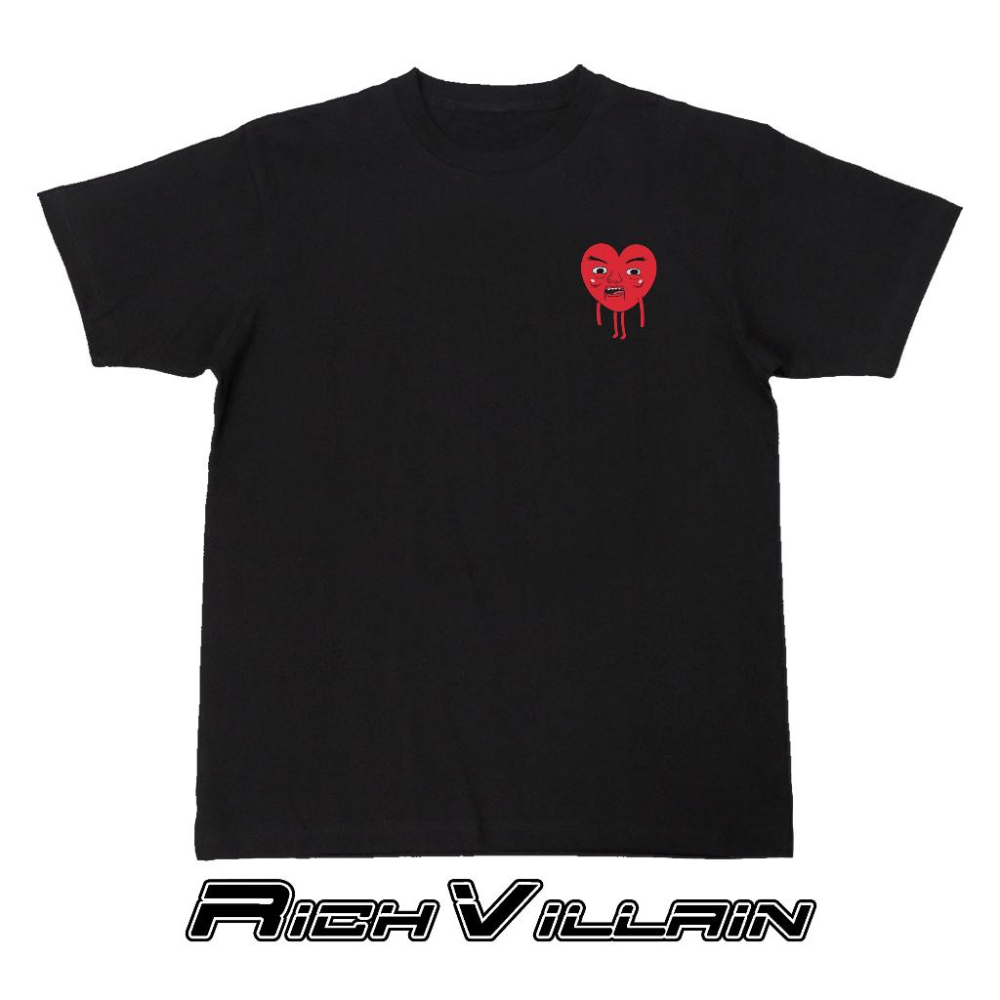 ⚜️ 台灣現貨 寒黑心 短T 純棉 短袖 T恤 寬鬆上衣 胸口小圖-細節圖3