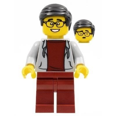 【Emily Mifigures】LEGO 樂高 人偶 全新未組 爸爸 戴眼鏡 hol274 80108