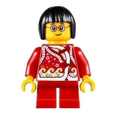 【Emily Mifigures】LEGO 樂高 人偶 全新未組 新年 小女孩 hol222 80106