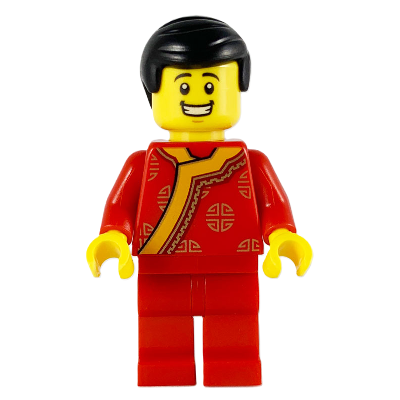 【Emily Mifigures】LEGO 樂高 人偶 全新未組 新年 玩具攤位老闆 hol186 80105