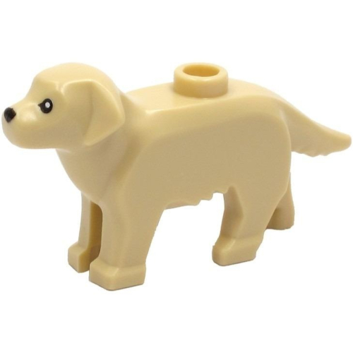 【Emily Mifigures】LEGO 樂高 動物 全新 狗 拉不拉多 黃金獵犬 沙色 69962pb01