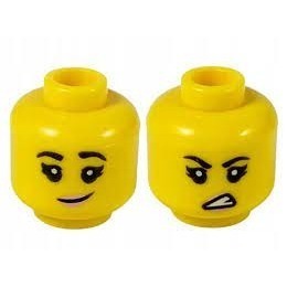 【Emily Mifigures】LEGO 樂高 人偶 頭 全新 雙面臉 3626cpb2615