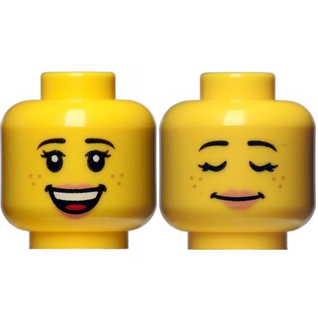 【Emily Mifigures】LEGO 樂高 人偶 頭 全新 雙面臉 3626cpb2990