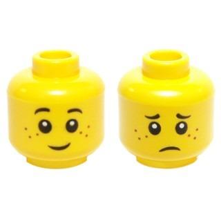【Emily Mifigures】LEGO 樂高 人偶 頭 全新 雙面臉 3626cpb0595