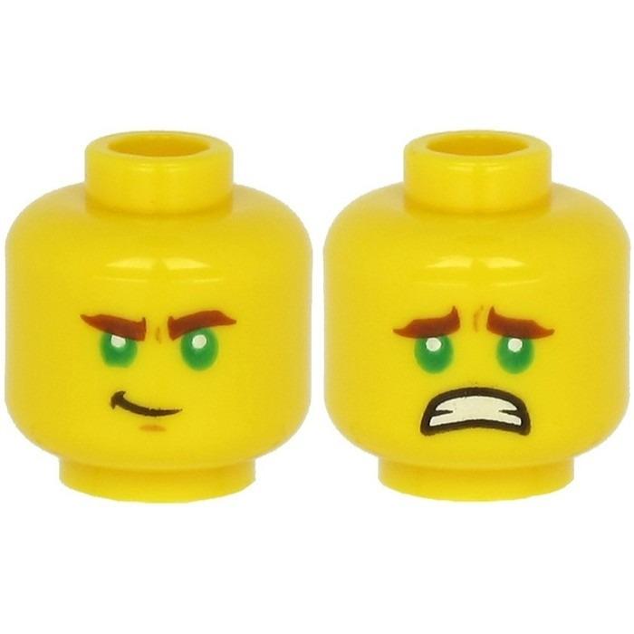 【Emily Mifigures】LEGO 樂高 人偶 頭 全新 雙面臉 3626cpb2633