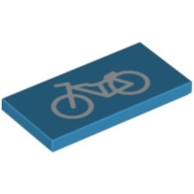 【Emily Mifigures】LEGO 樂高 印刷磗 全新 2x4 腳踏車 自行車 87079pb0823