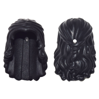 【Emily Mifigures】LEGO 樂高 人偶 頭髮 全新 黑色 可插頭飾 92258-細節圖2