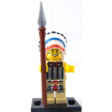 【Emily Mifigures】LEGO 樂高人偶 二手 第3代人偶包 部落酋長 col03-3 8803-細節圖2