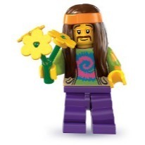【Emily Mifigures】LEGO 樂高 人偶 二手 第7代人偶包 11號 嬉皮客 col07-11 8831
