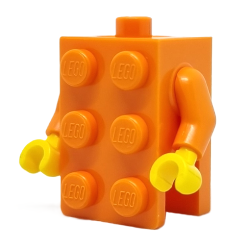 【Emily Mifigures】LEGO 樂高 人偶 身體 全新 磗塊人 橘色 37191c07