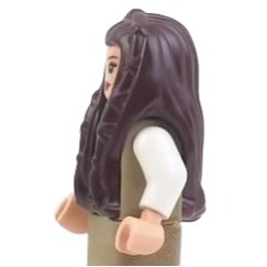 【Emily Mifigures】LEGO 樂高 人偶 頭髮 全新 長髮 辮子 莉亞公主 深棕色 11261 10236-細節圖2