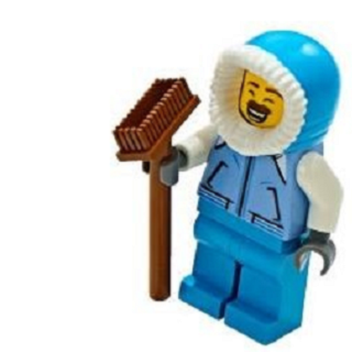 【Emily Mifigures】LEGO 樂高 人偶 全新未組 城市系列 掃雪人員 hol162 60235-細節圖2