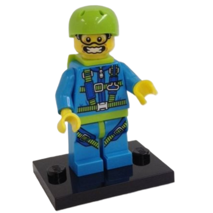 【Emily Mifigures】LEGO 樂高 人偶 二手近全新 第10代人偶包 跳傘人 col10-6 71001-細節圖2