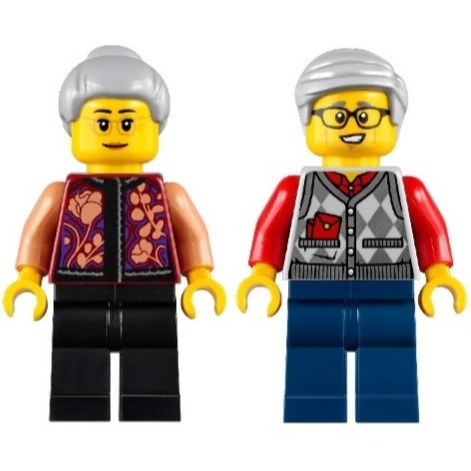 【Emily Mifigures】LEGO 樂高 人偶 全新未組 新年 爺爺奶奶 hol220 hol221 80106