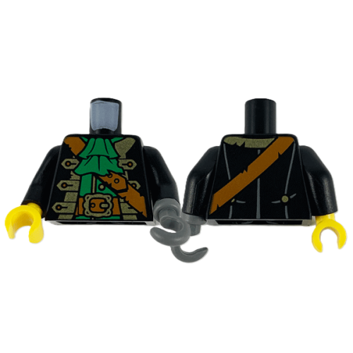 【Emily Mifigures】LEGO 樂高人偶 身體 全新 海盜 紅鬍子船長 973pb3973c01 21322