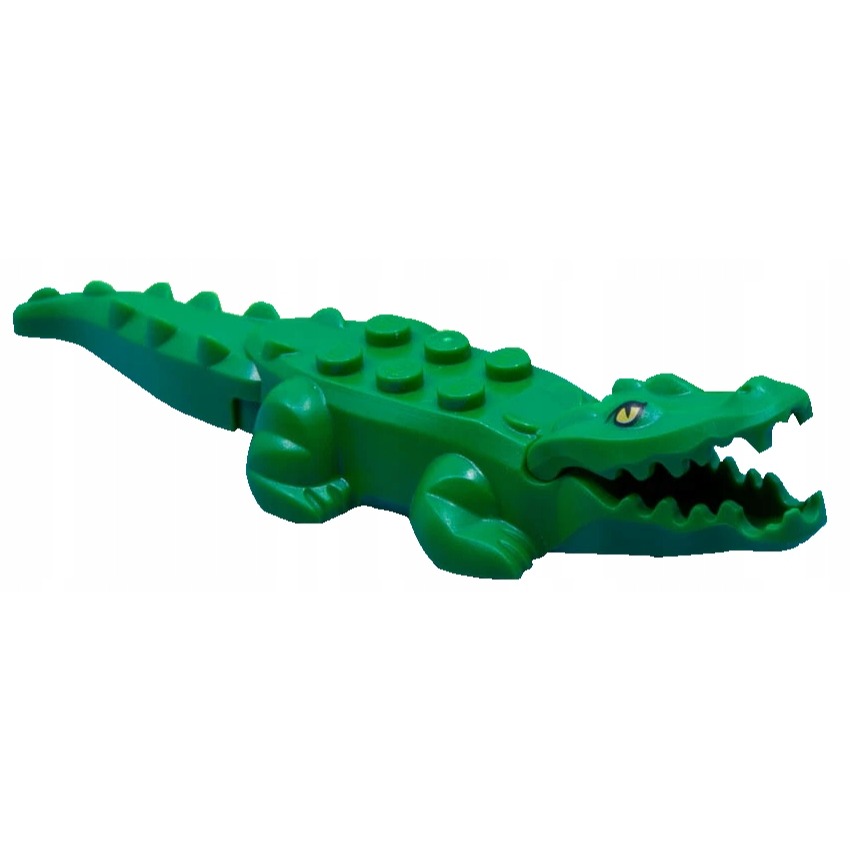 【Emily Mifigures】LEGO 樂高 動物 全新未組 鱷魚 綠色 18904c04pb01 60302-細節圖2