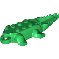 【Emily Mifigures】LEGO 樂高 動物 全新未組 鱷魚 綠色 18904c04pb01 60302-細節圖3