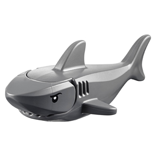 【Emily Mifigures】LEGO 樂高 動物 全新未組 鯊魚 深灰色 14518c04pb01 60095
