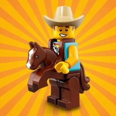 【Emily Mifigures】LEGO 樂高 人偶 二手 第18代人偶包 牛仔人 騎馬 col18-15 71021