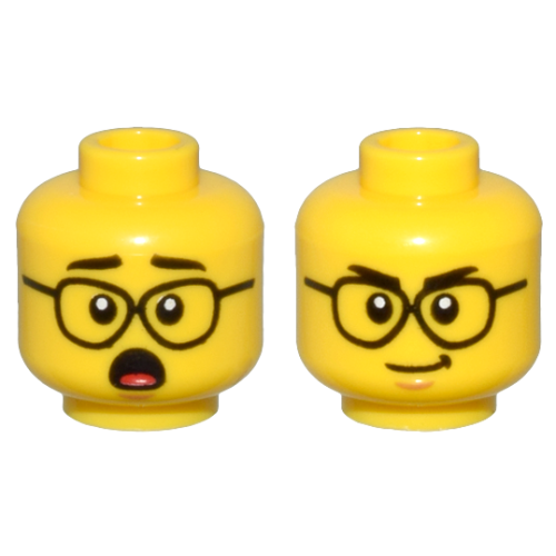 【Emily Mifigures】LEGO 樂高 人偶 全新 頭 雙面臉 3626cpb3215