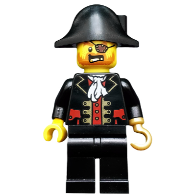 【Emily Mifigures】LEGO 樂高 人偶配件 全新 海盜帽 黑色 2528-細節圖2