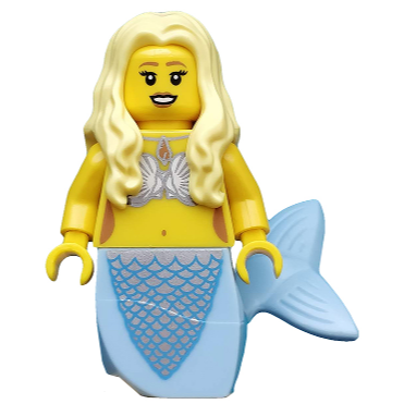 【Emily Mifigures】LEGO 樂高 人偶 頭髮 全新 長髮 公主 美人魚 亮淡黃色 95225-細節圖3