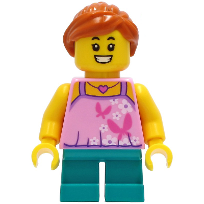 【Emily Mifigures】LEGO 樂高 人偶 頭髮 全新 短馬尾 深橘色 87990-細節圖3