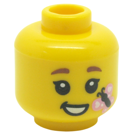 【Emily Mifigures】LEGO 樂高 人偶 頭 全新 雙面臉 蝴蝶小女孩 3626cpb2614