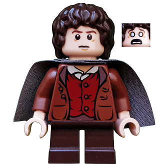 【Emily Mifigures】LEGO 樂高 人偶 頭髮 全新 魔戒 深棕色 10048 9472 10316-細節圖2