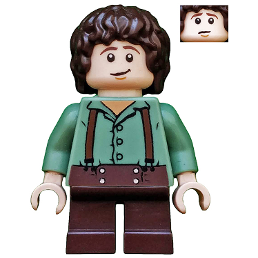 【Emily Mifigures】LEGO 樂高 人偶 頭髮 全新 魔戒 深棕色 10048 9472 10316-細節圖4