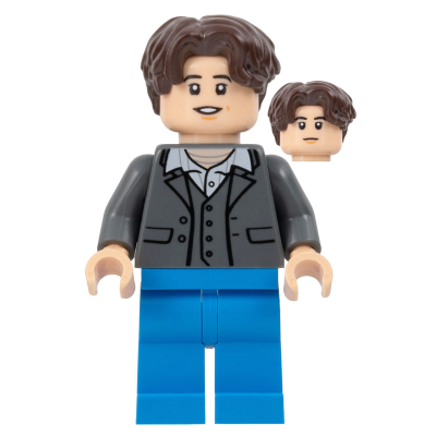 Emily Mifigures】LEGO 樂高 人偶 頭髮 全新 帥哥小中分 深棕色 3277-細節圖3